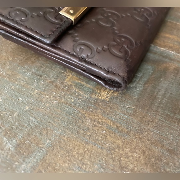 Gucci GG monogram leather wallet in very good condition - Picture 4 of 11